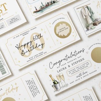 Personalised 60th Scratch Reveal Experience Voucher, 7 of 7
