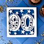 Big Number Personalised 90th Birthday Card, thumbnail 2 of 4