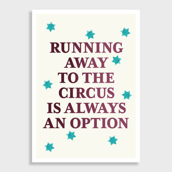 Circus Typography And Stars Print, 3 of 3