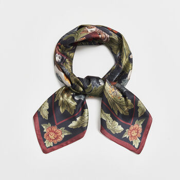 Winter Solstice Tales Green Square Scarf, 4 of 9