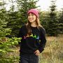 Neon Rainbow Reindeers Christmas Sweatshirt Jumper, thumbnail 1 of 6