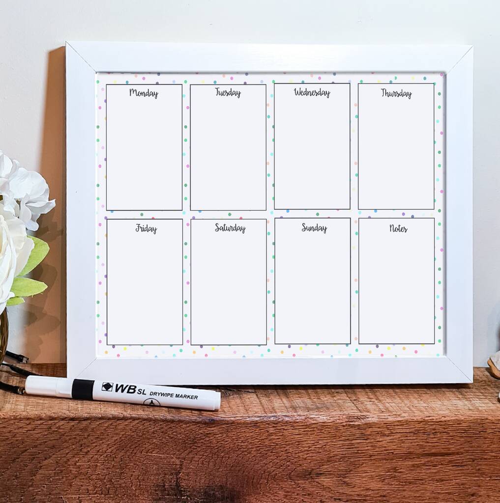 Weekly Meal Planner Reusable Family Organisation By OliHarri