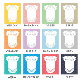 Baby Grow Personalised Baby Shower Guest Book Print, 4 of 5