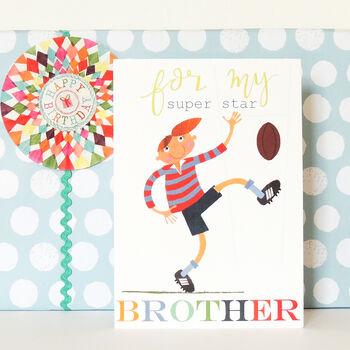 Rugby Brother Greetings Card, 4 of 4