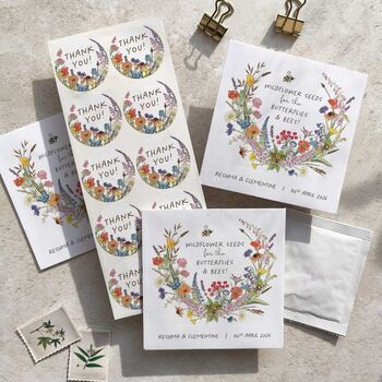 10 Cottage Garden Wildflower Seed Packet Wedding Favours, 3 of 9