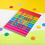 I Just Really Love Lists A5 Rainbow Stripe Notebook, thumbnail 2 of 10