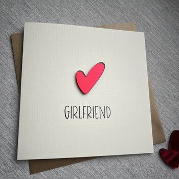 Wife/Girlfriend Mirror Acrylic Heart Anniversary/Birthday Card, 5 of 5