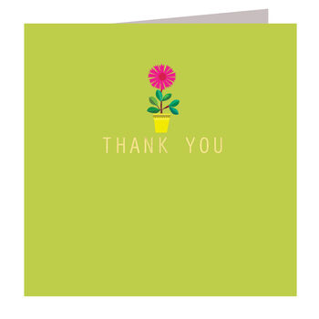 Gold Foiled Flower Thank You Card, 2 of 4