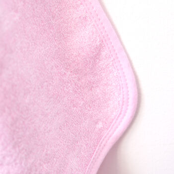 Personalised Baby Pink Hooded Towel With Monogram, 4 of 5