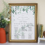 Green And White Botanical Wedding Table Plan, thumbnail 5 of 6