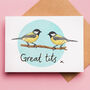 Great Tits Bird Card, thumbnail 1 of 2