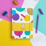 Rainbow Notebook |Elastic Enclosure |Confetti Pattern, thumbnail 1 of 7