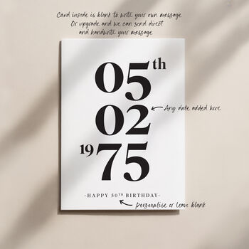 Personalised Milestone Birthday And Special Date Card, 6 of 10