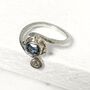 Montana Sapphire, White Gold Engagement Ring, thumbnail 4 of 7