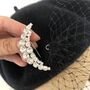 Black Beret With Optional Veil And Accessories, thumbnail 4 of 11
