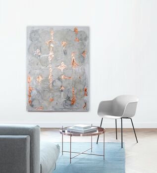 Large Canvas With Textured Circles, 3 of 6