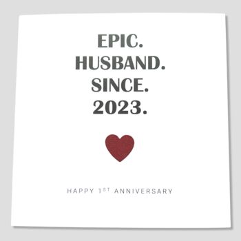 1st Wedding Anniversary Card Paper Epic Card, 4 of 5