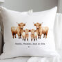 Family Highland Cow Cushion, thumbnail 2 of 2