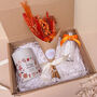 Burnt Orange Dried Flower Hamper With Candle, thumbnail 1 of 2