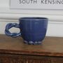 Ceramic Twisted Handle Mug In Navy Blue, thumbnail 3 of 3