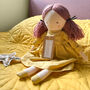 Handmade Rag Doll – Butterscotch Linen Dress, thumbnail 6 of 6