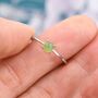 Sterling Silver Genuine Green Jade Ring, thumbnail 11 of 11
