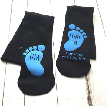 Dancing On Daddy's Feet Personalised Socks, 4 of 5