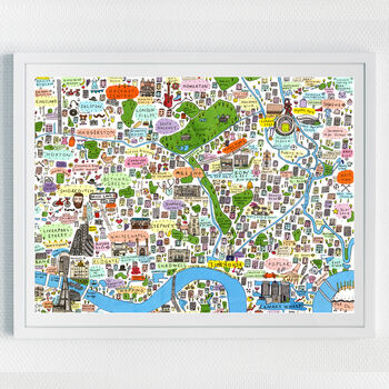 East London Illustrated Map Print, 2 of 4