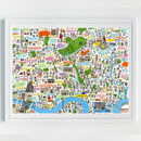 East London Illustrated Map Print By House Of Cally ...