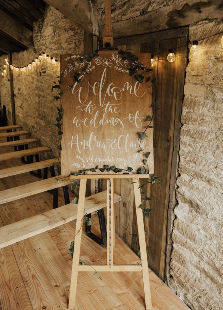 Large Wooden Wedding Welcome Sign, 1 of 3