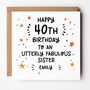 Utterly Fabulous X Personalised 40th Birthday Card You Choose, thumbnail 1 of 3