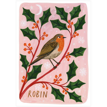Robin Bird Art Print, 4 of 6