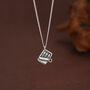 Sterling Silver Tiny Sardine Tin Necklace, thumbnail 1 of 12