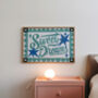Sweet Dreams Wall Art, Blue Bedroom Print, thumbnail 2 of 9