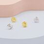 Koru Circle Spiral Stud Earrings In Sterling Silver, thumbnail 4 of 11