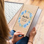 Personalised Wedding Guest Book Blue Flowers, thumbnail 2 of 6