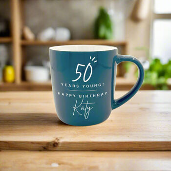 Happy Birthday Personalised Stoneware Mug, 5 of 6