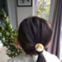 Set Of Two Hand Embroidered Hair Button And Hair Clip, thumbnail 5 of 10