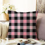Gingham Cushion Cover With Black And Pink Colours, thumbnail 1 of 4