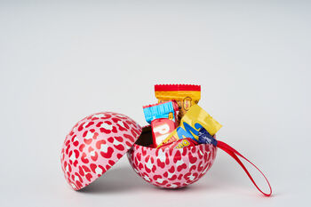 Trio Of Baubles In Swedish Design Filled With A Choice Of Swedish Chocolates, Swedish Candy Or Chocolate Truffles, Glögg + Carola + Kalle, 8 of 9