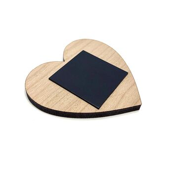 Save The Date Wooden Heart Token Fridge Magnet Invite, 6 of 10