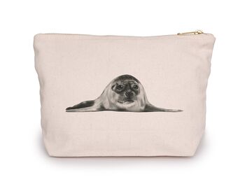 Ara The Seal Cotton Lined Mini Pouch Zip Bag, 2 of 6