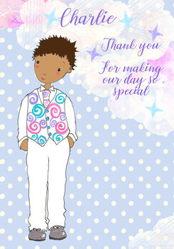 Personalised Page Boy Thank You Card, 4 of 7