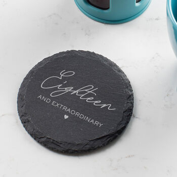 Personalised Slate Coaster 50th Birthday Gift For Mum Her, 4 of 9