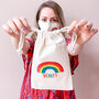 Personalised Rainbow Face Mask Storage Bag, thumbnail 1 of 6