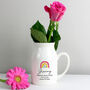 Personalised Rainbow Flower Jug Vase, thumbnail 5 of 8