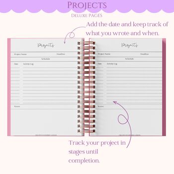 Personalised Luxury 2026 Weekly Diary| Planner| Mulberry Candy Stripe, 10 of 11