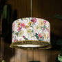 Hazy Meadow Fringed Lampshade In Salt Linen, thumbnail 1 of 6