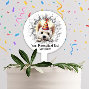 Personalised West Highland Terrier Birthday Break Through, 4 of 8