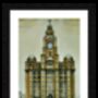 Liver Building Liverpool Lowry Style Framed Art, thumbnail 2 of 2